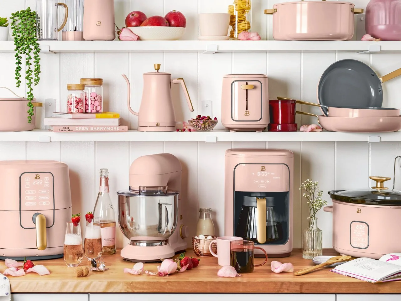 Beautiful by Drew Barrymore Kitchenware Rosé Colorway Launch 2024