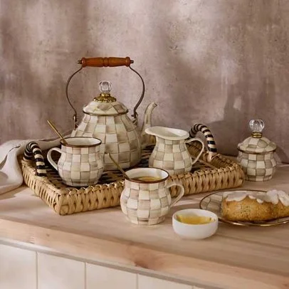MacKenzie-Childs Has A New Mocha Check Collection | Food Network