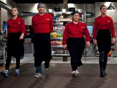 Celebrities: Gillian Vigman, Michael Imperioli, Carnie Wilson and Brandi Chastain, as seen on Food Networkâ  s Chopped, Season 19.