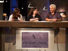 Hosts Rachel Ray and Guy Fieri are joined by Iron Chef Alex Guarnaschelli to judge the Chopped Challenge as seen on Food Network's Rachael vs. Guy: Kids Cook-Off, Season 2