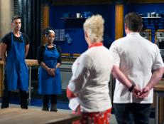 Find out which recruit was sent home from the Blue Team in Episode 4 of Food Network's Worst Cooks in America.