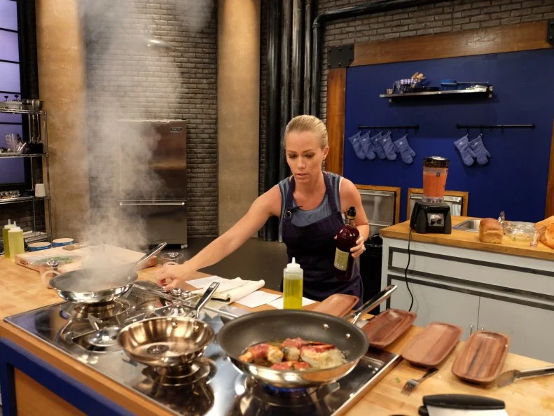 Competitor, Kendra Wilkinson as seen on Food Network’s Worst Cooks In America: Celebrity Edition, Season 7.