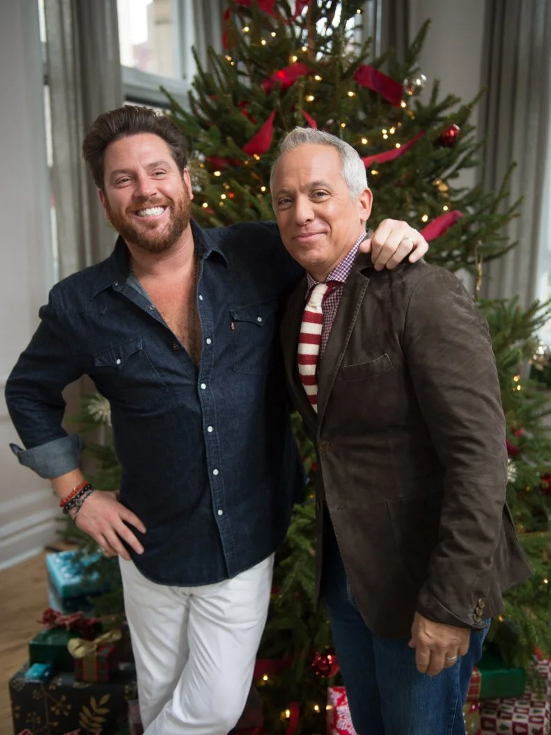 Geoffrey Zacharian and Scott Conant as seen on Food Network’s Bobby Flay’s Barbecue Addiction, Christmas at Bobby’s Special