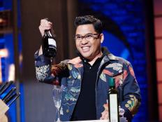 Finalist Arnold Myint performs the Mentor Challenge, Introductory Videos, as seen on Food Network Star, Season 11.