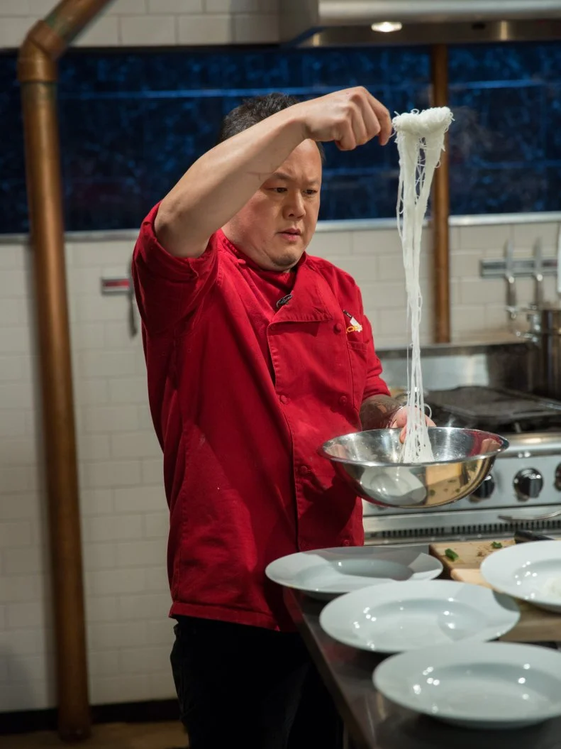 Guest Chef, Jet Tila competes during the All Star Tournament Finale, as seen on Food Networkâ  s Chopped, Season 24.