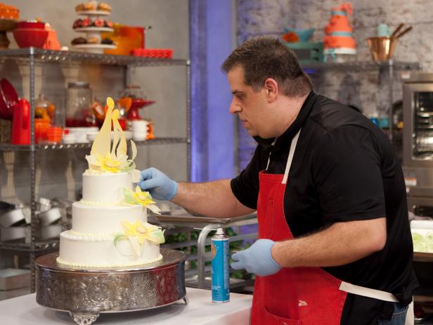 Andy Works on His Wedding Cake