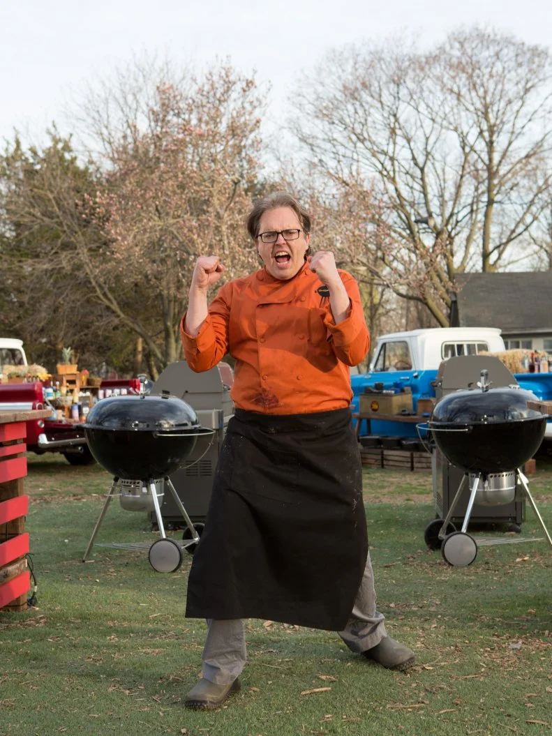 Chef Chris Hart is a chopped champion and has won a spot in the $50,000 finale, as seen on Food Network's Chopped, Grill Masters Special.