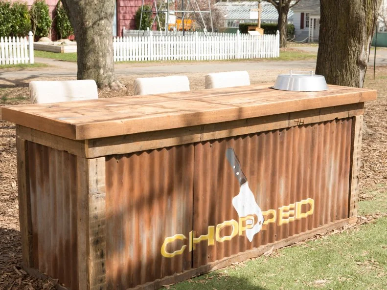 The outdoor Chopping Block, as seen on Food Network's Chopped, Grill Masters Special.