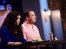 Judges Alex Guarnaschelli and Jeff Mauro during the Star Salvation Challenge, Make a Dish Inspired by the Moment You First Fell in Love with Cooking, as seen on Star Salvation for Food Network Star, Season 11.