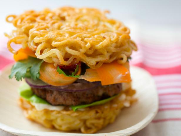 From The Competition To Your Kitchen How To Make A Ramen Noodle Burger Bun Food Network Star Show Contestant Behind The Scenes News Videos Food Network
