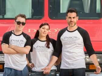Team Diso's Dana McKiernan, Adam DiSilvestro and Benny Chodan in Lake Havasu City, Arizona, as seen on Food Network's The Great Food Truck Race, Season 6.
