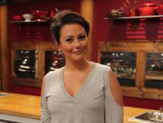Contestant JWoww, in the kitchen, as seen on Food Networkâ  s Worst Cooks in America: Celebrity Edition, Season 7.