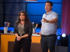 Host Rachael Ray and guest judge Jeff Mauro as seen on Food Networkâ  s Rachael Rayâ  s Kids CookÂ­â  Off, Season 1.