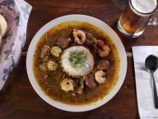 In a city known for its flavorful Cajun and Creole cuisines, fiery dishes abound, but the Spicy Gumbo at Liuzza’s really stands out by combining both culinary traditions. A savory base is punched up with a robust Cajun-style roux, while tangy crushed tomatoes and steamed shrimp add Creole flavor.