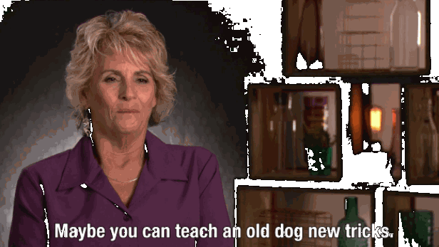 Donna likens herself to an old dog.