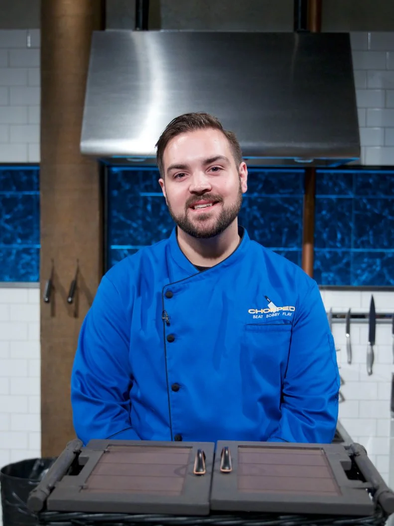 Chef Matt Romine poses on set, as seen on Food Network's Chopped, Season 31.