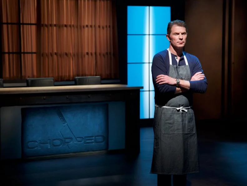 Chef Bobby Flay poses on set, as seen on Food Network's Chopped, Season 31.