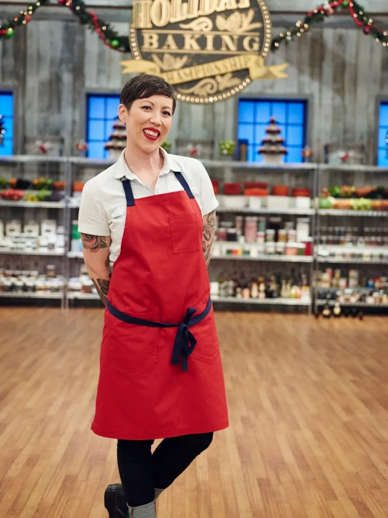 Contestant Cheryl Storms, as seen on Holiday Baking Championship, Season 3.