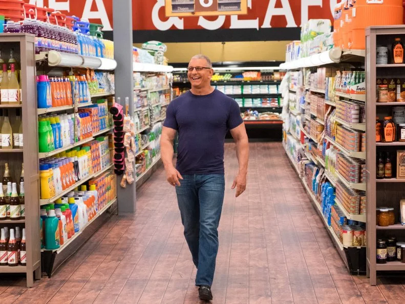 Judge Robert Irvine walks out as surprise contestant, as seen on Food Network's Guy's Grocery Games, Season 11.