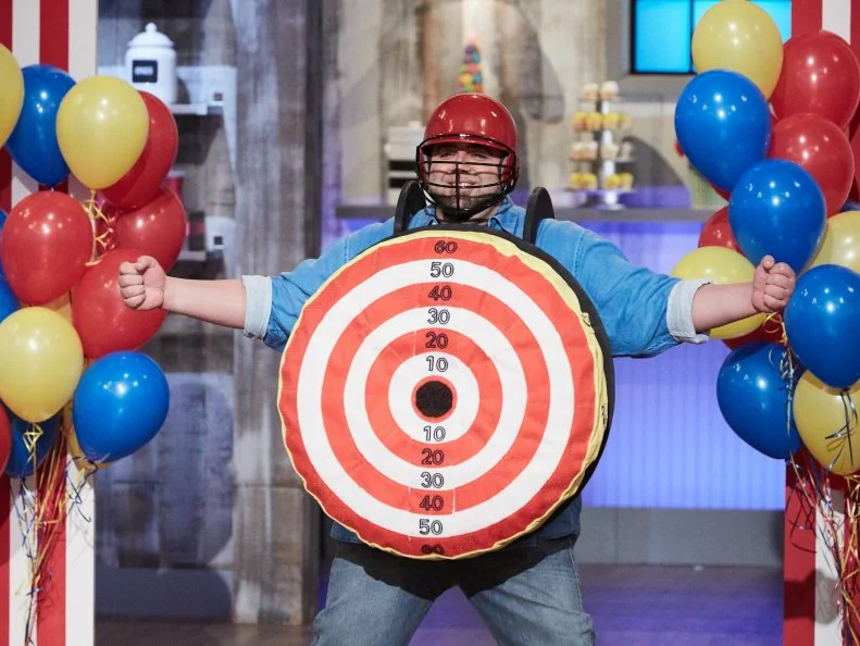Host Duff Goldman during the reveal of the Main Heat, as seen on Food Network's Kids Baking Championship, Season 3.