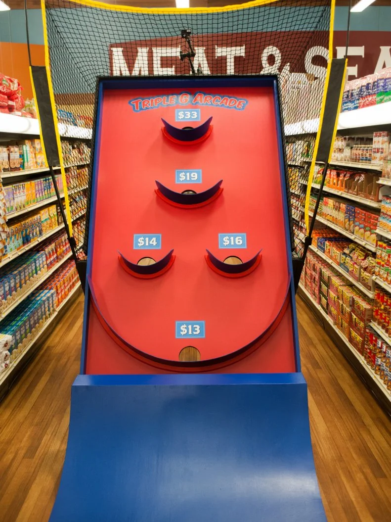 The "Spreeball" game, as seen on Food Network's Guy's Grocery Games, Season 9.