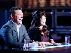 Mentors Valerie Bertinelli and Tyler Florence during the Star Challenge: Where Are They Now, as seen on Food Network Star, Comeback Kitchen.