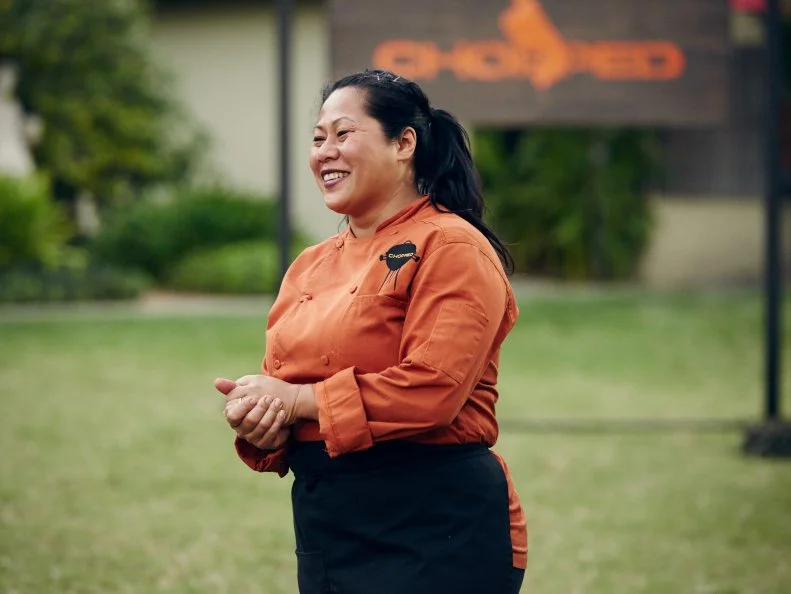 Chef Sophina Uong after winning the finale, as seen on Food Network's Chopped, Grill Masters Special.