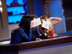 Hosts Giada de Laurentiis and Bobby Flay with Guest Judge Katie Lee during the Mentor Challenge, Food Hacks Snapchat, as seen on Food Network Star, Season 12.