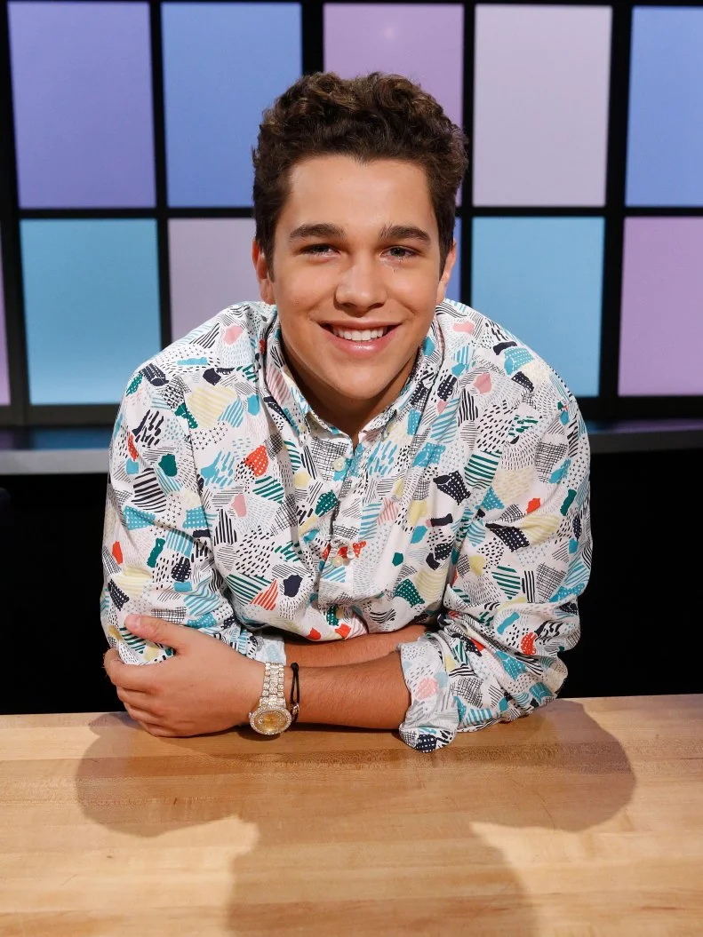 Judge Austin Mahone poses, as seen on Food Network's Chopped Junior, Season 4.