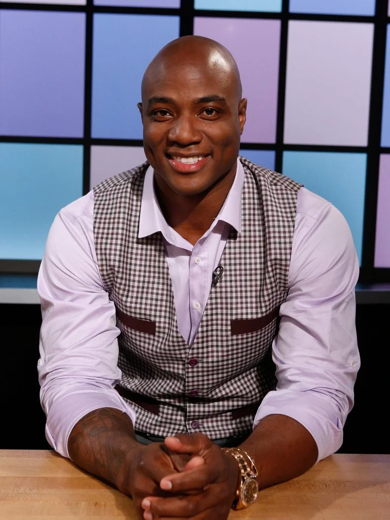 Judge DeMarcus Ware poses, as seen on Food Network's Chopped Junior, Season 4.