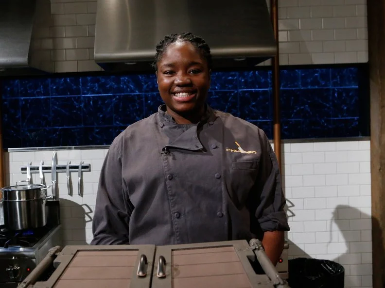 Myla Njai, as seen on Food Network's Chopped, Season 29.