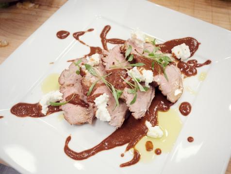 Pork Tenderloin with Mole Sauce and Ricotta