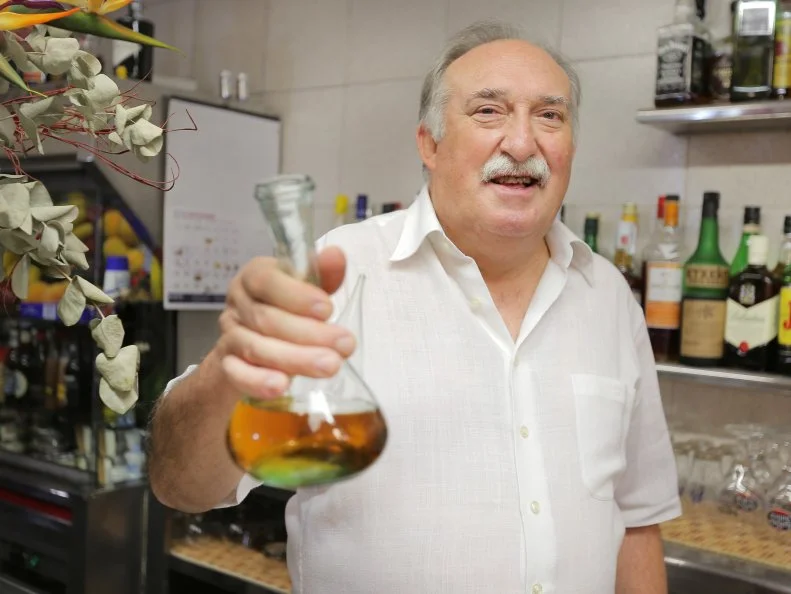 Owner Cisco Vilaro at Can Vilaro in Barcelona, Spain as seen on Food Network's Diners, Drive-Ins and Dives episode 2602.