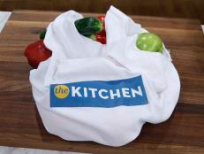 A T-shirt Produce Bag is displayed, as seen on Food Network's The Kitchen, Season 12.