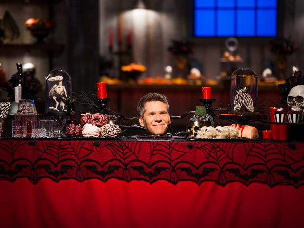 Host John Henson, as seen on Halloween Baking Championship, Season 3.