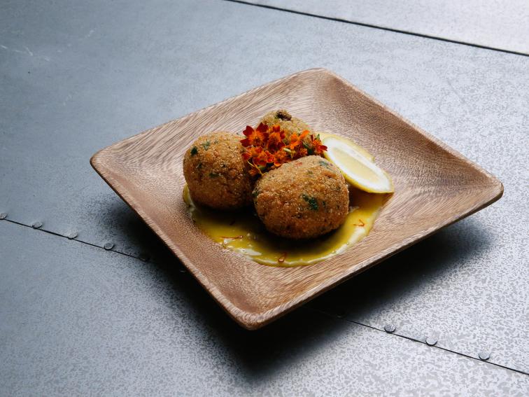 Dirty Rice Arancini with Saffron Aioli Recipe Rachael Ray Food Network
