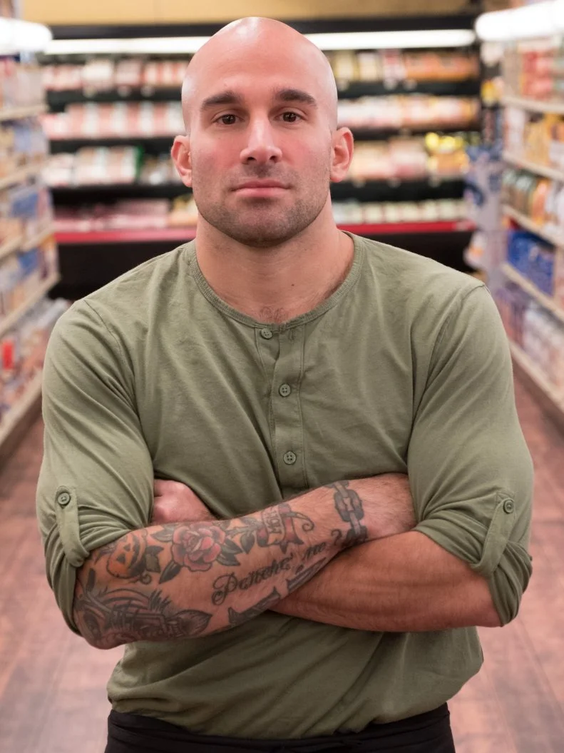 Contestant AJ Fusco, as seen on Food Network's Guy's Grocery Games, Season 12.