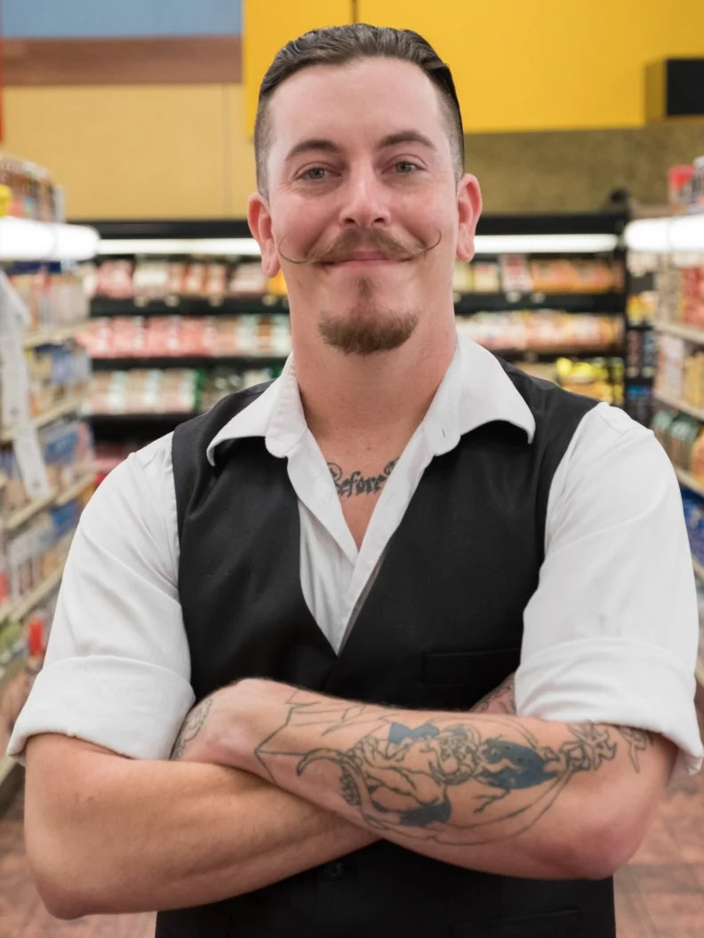 Contestant Mark Mishalanie, as seen on Food Network's Guy's Grocery Games, Season 12.