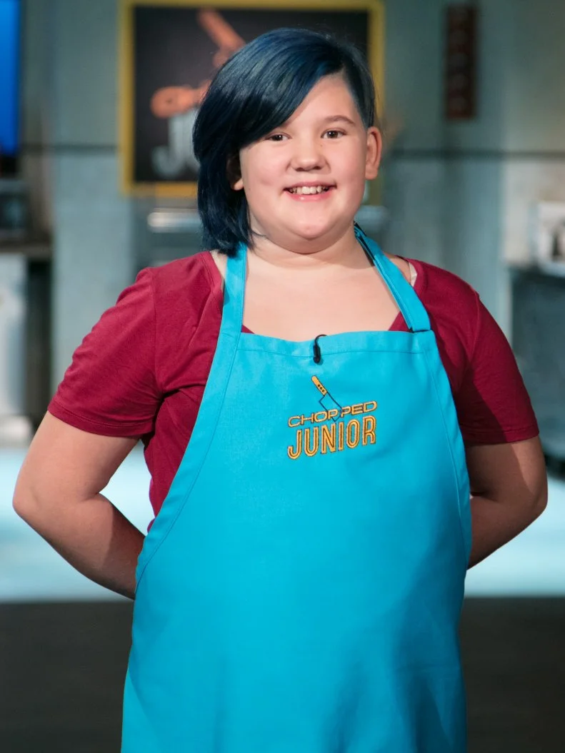Junior contestant Kenzie Mills poses on set, as seen on Food Network's Chopped Junior, Season 6.