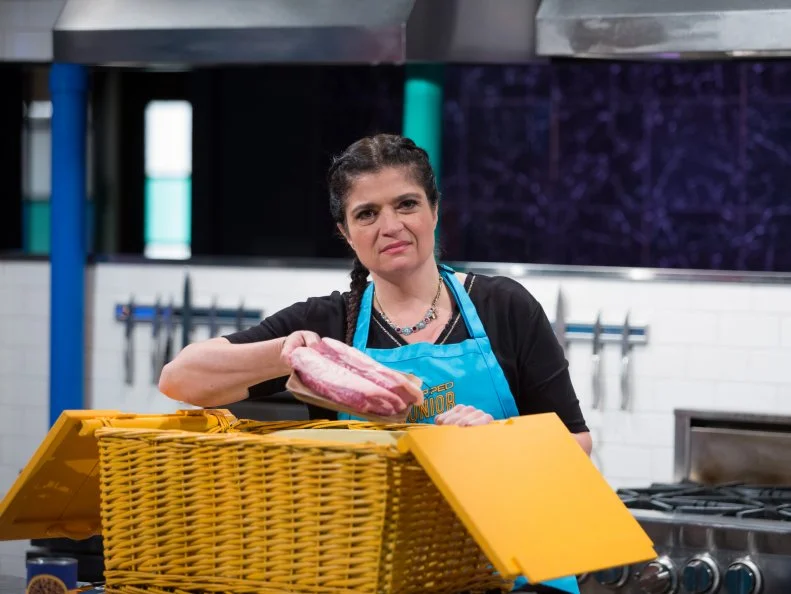 Chef Alex Guarnaschelli during the entrŽe round, as seen on Food Network's Chopped Junior, Season 6.