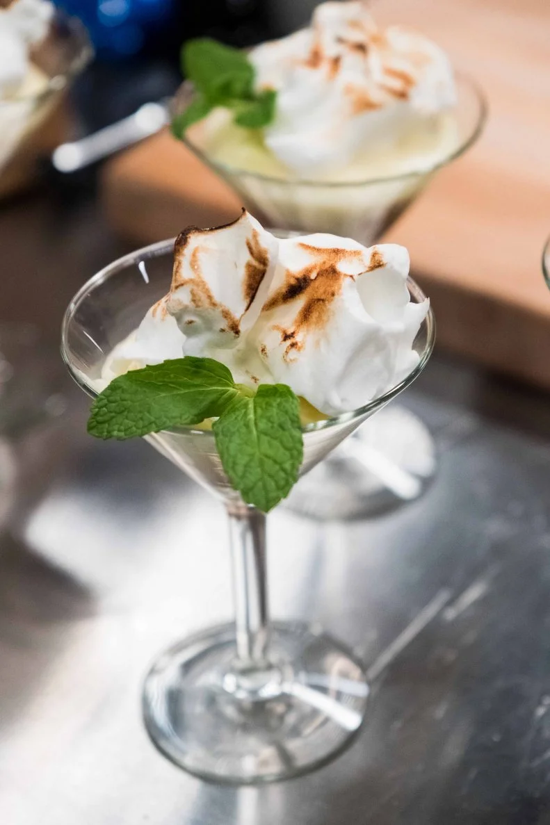 Contestant Jamika Pessoa's mentor challenge dish: Mango Mojito Pudding, as seen on Food Network's Comeback Kitchen, Season 2.