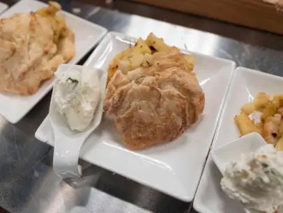Contestant Jamika Pessoa's star challenge dish: Spicy Grilled Pineapple Shortcake, as seen on Food Network's Comeback Kitchen, Season 2.