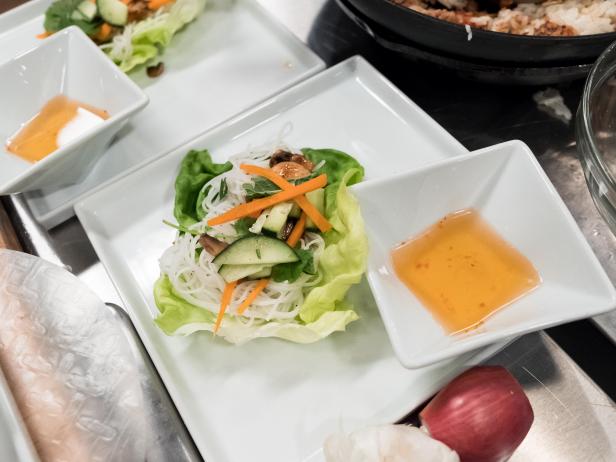 Mushroom-Ginger Lettuce Wrap Recipe | Caodan Tran | Food Network