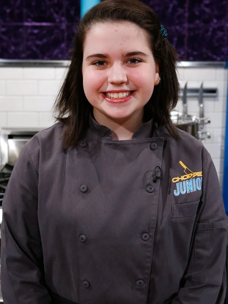 Junior chef Emma Morrison poses, as seen on Chopped Junior, Season 7.
