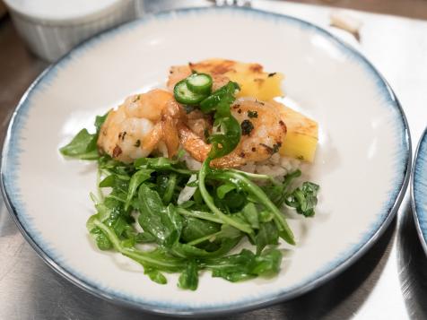 Hawaiian Garlic Butter Prawns with Grilled Pineapple and Pickled Serranos