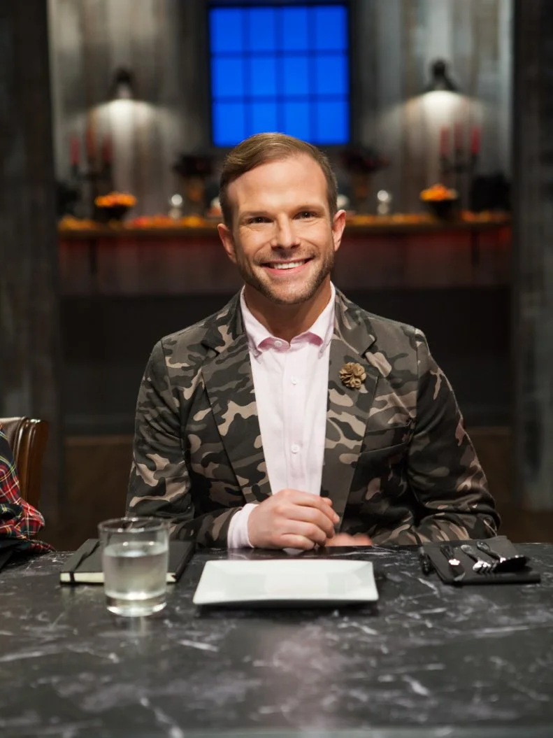 Judge Zac Young, as seen on Halloween Baking Championship, Season 3.