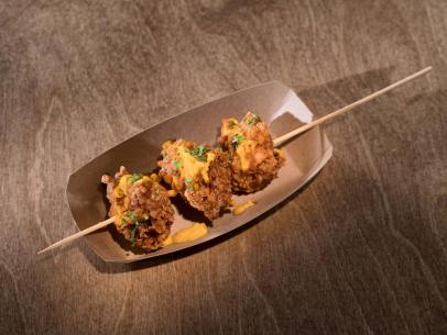 Palak Patel's dish, Fried Chicken and Curry Sauce, as seen on Food Network Star, Season 14.