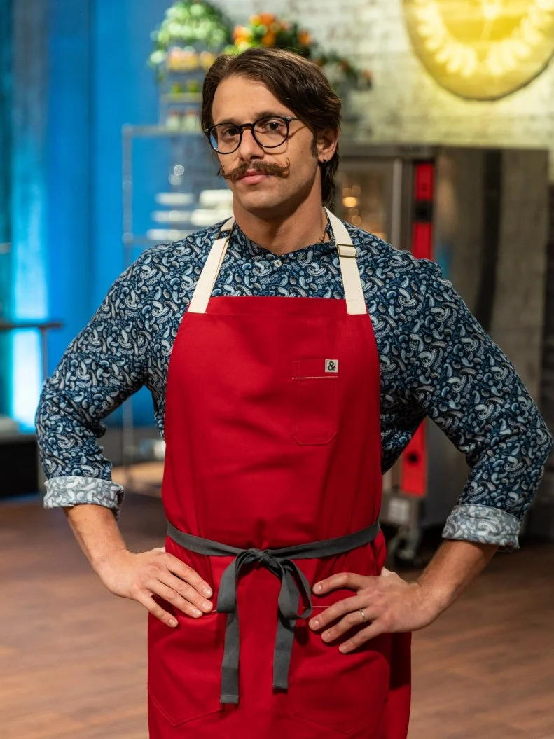 Contestant Riccardo Menicucci poses for a photo, as seen on Spring Baking Championship, Season 5.