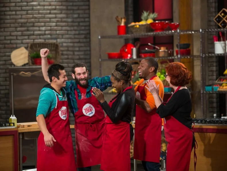 The red team for the Donut Challenge as seen on Food Network's Worst Cooks in America, Season 5.