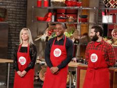 The winners of the Breakfast Skill Drill Challenge are announced by the chefs at the start of the episode; the winners are Jamie Thomas from the Red Team and Daniel Beyda from the Blue Team, as seen on Food Network's Worst Cooks in America, Season 5.
